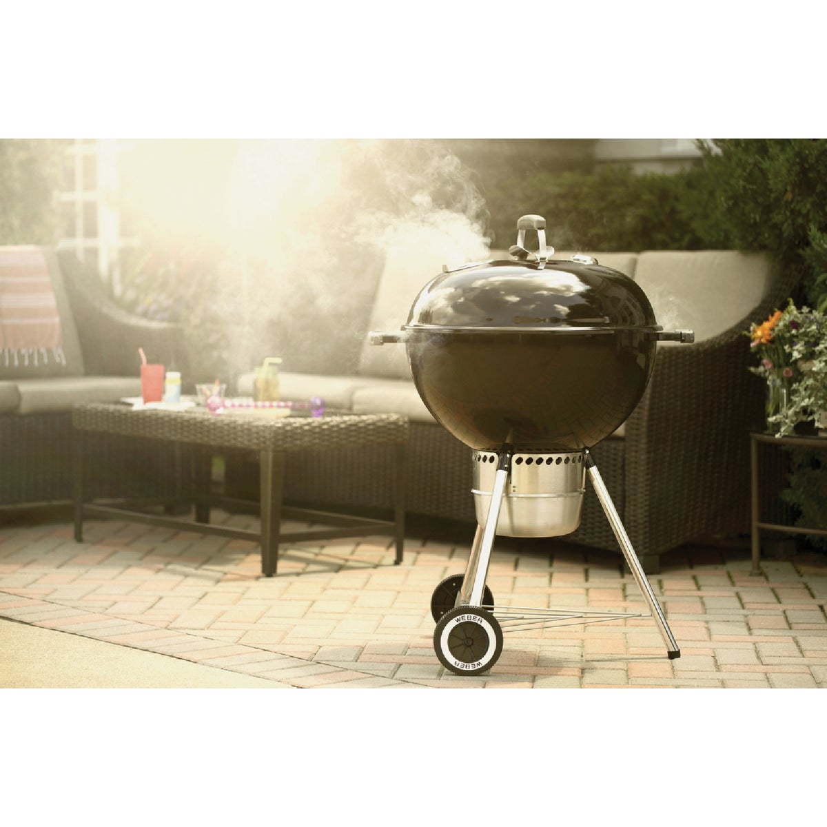 Weber Original Kettle Premium 22 In. Charcoal Grill, Black Image 2