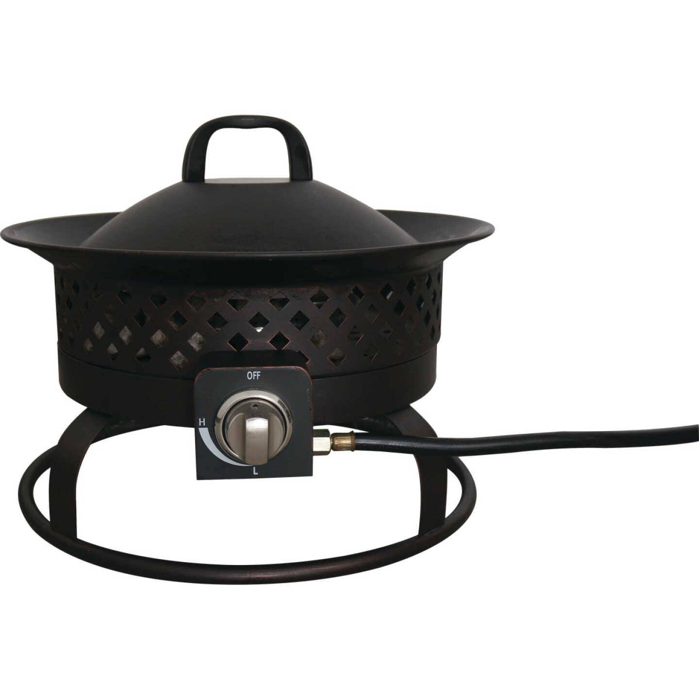 Bond Aurora 18 In. Bronze Round Steel Gas Fire Pit Image 1