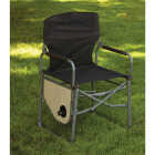 Outdoor Expressions Black Polyester Director Camp Folding Chair with Side Table Image 3