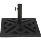 Outdoor Expressions 17 In. Square Black Polyresin Umbrella Base Image 1