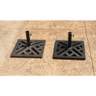 Outdoor Expressions 17 In. Square Bronze Polyresin Umbrella Base Image 2
