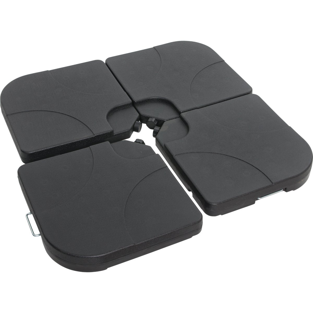 Outdoor Expressions 40 In. Square Black Plastic Umbrella Base (4-Piece) Image 1