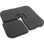 Outdoor Expressions 40 In. Square Black Plastic Umbrella Base (4-Piece) Image 1