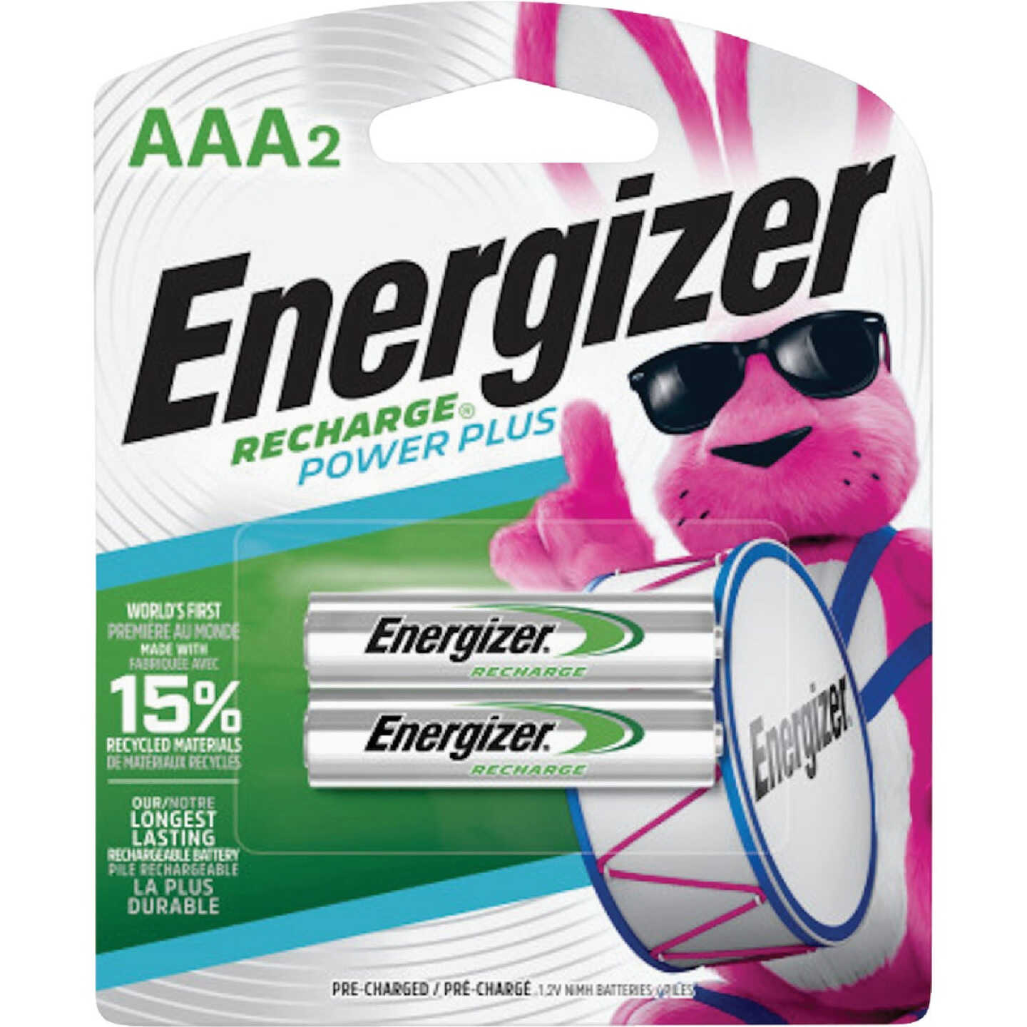 Energizer AAA 800 mAh Rechargeable Battery (2-Pack) Image 1
