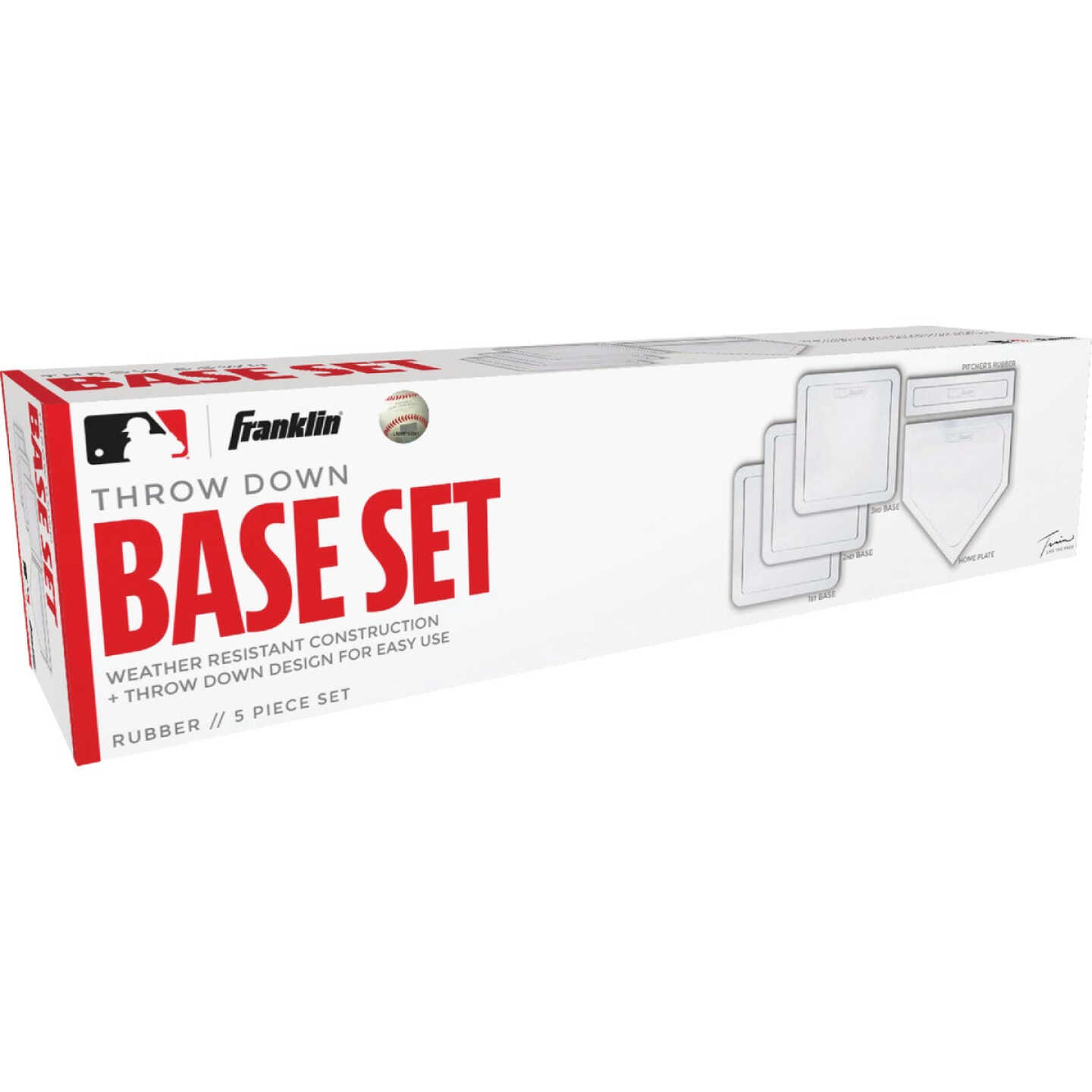 Franklin Heavy-Duty Rubber Tan Baseball Base Set Image 1