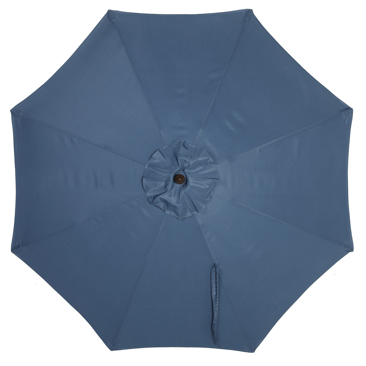 Outdoor Expressions 7.5 Ft. Pulley Heather Blue Market Patio Umbrella with Chrome Plated Hardware Image 3