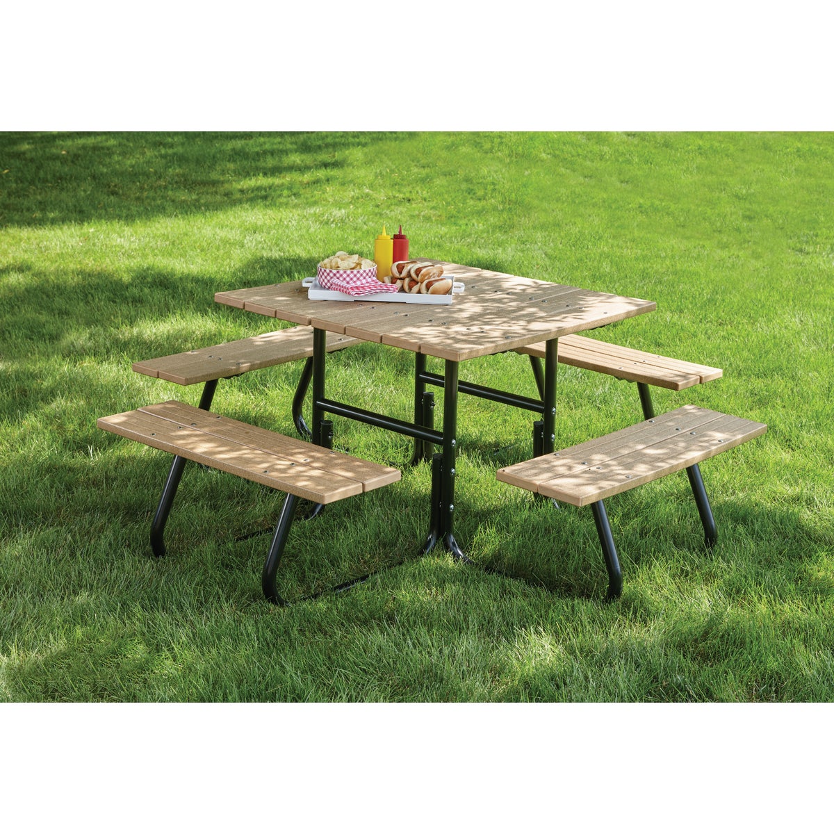 Jack Post 4-Sided Picnic Table Kit - Frame Only Image 6