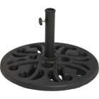 Outdoor Expressions 20 In. Round Black Polyresin Umbrella Base Image 1