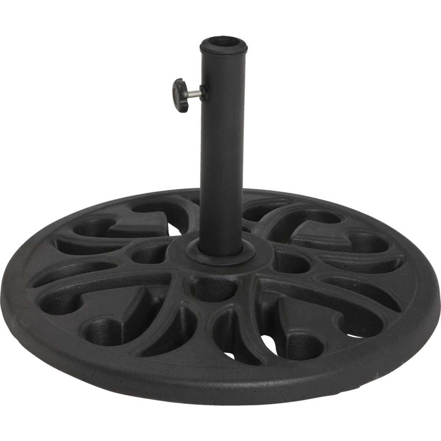 Outdoor Expressions 20 In. Round Black Polyresin Umbrella Base Image 1