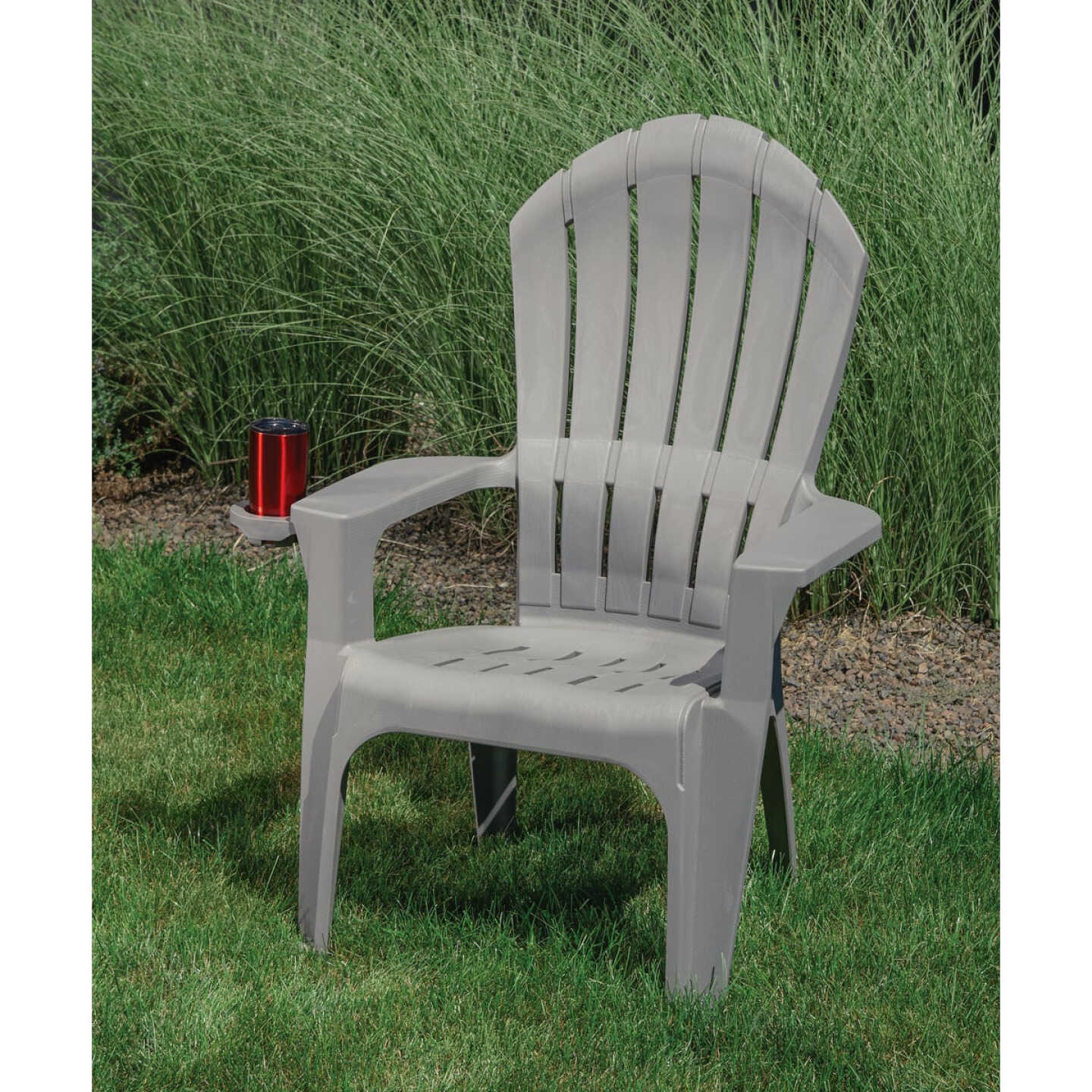 Adams Big Easy Gray Resin Adirondack Chair Image 2