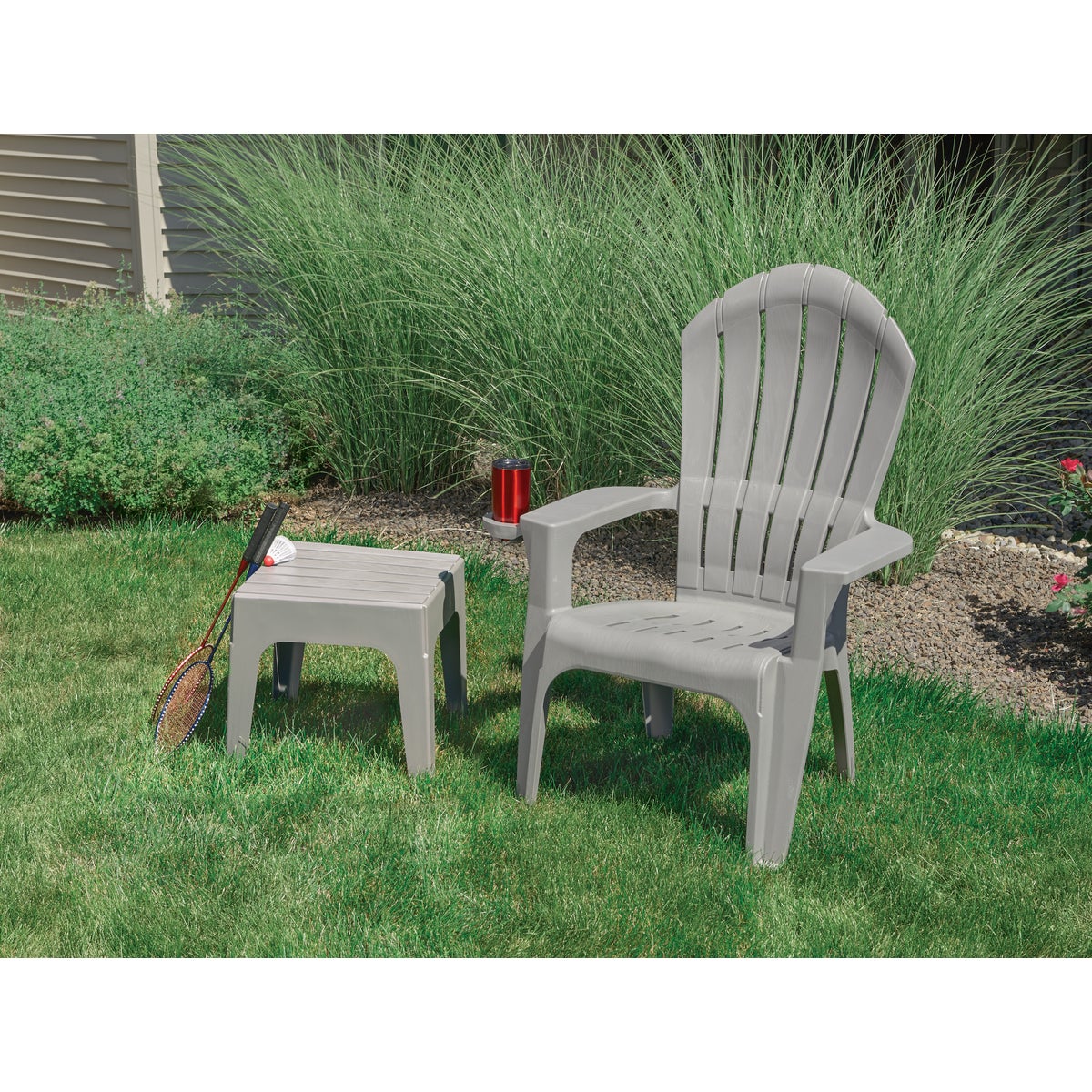 Adams Big Easy Gray Resin Adirondack Chair Image 3
