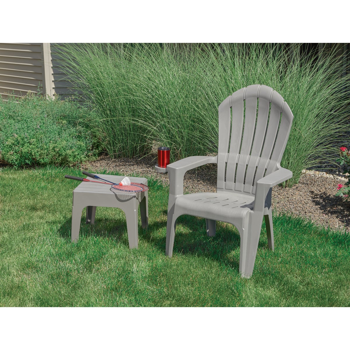 Adams Big Easy Gray Resin Adirondack Chair Image 5