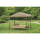 Outdoor Expressions 3-Person Brown Hammock Patio Swing With Canopy Image 5