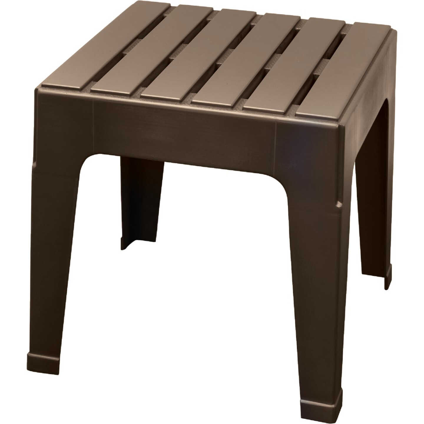 Adams Big Easy Earth Brown 18.9 In. Square Resin Stackable Side Table Image 1