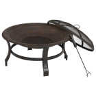 Outdoor Expressions 30 In. Antique Bronze Round Steel Fire Pit Image 3
