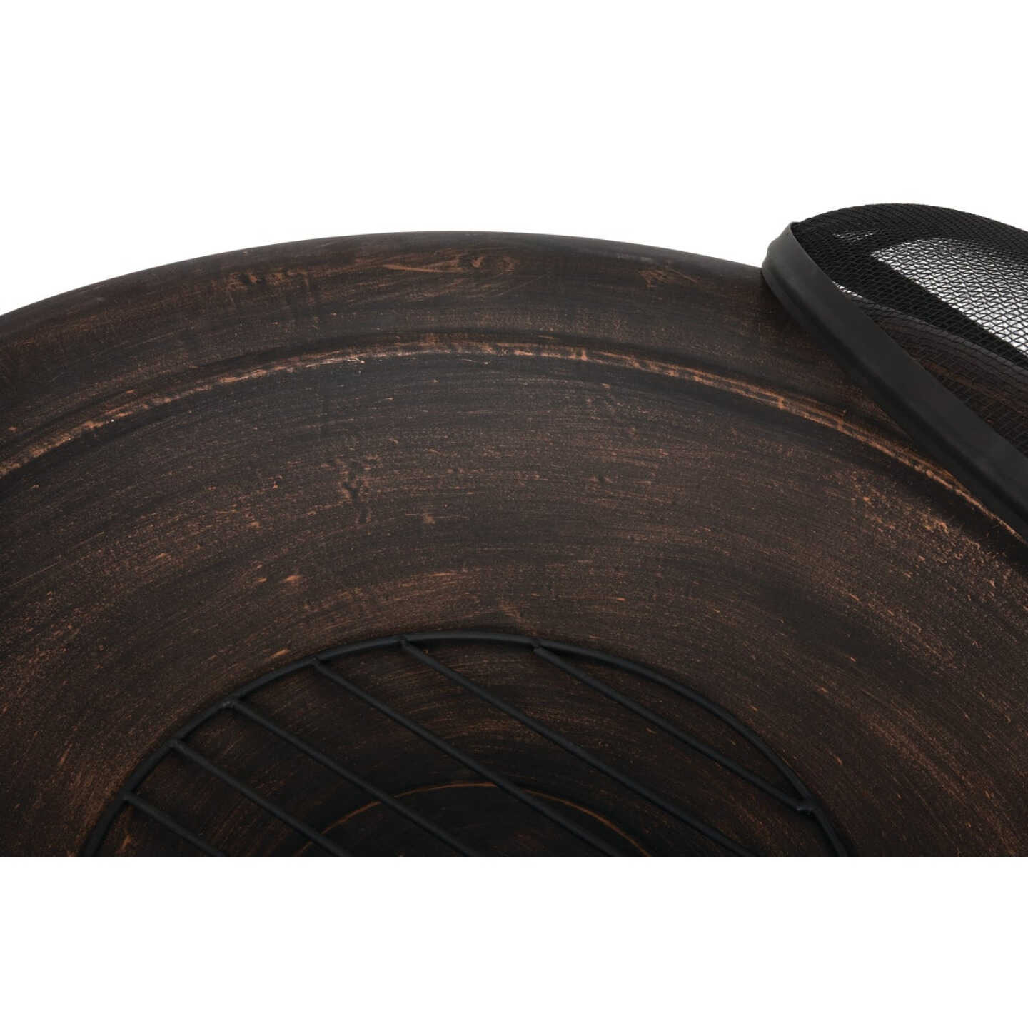 Outdoor Expressions 30 In. Antique Bronze Round Steel Fire Pit Image 4