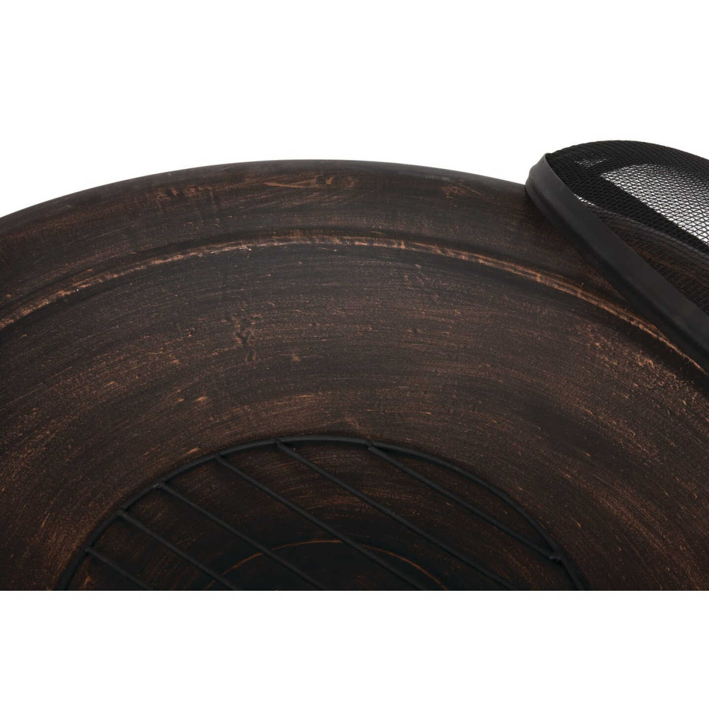 Outdoor Expressions 30 In. Antique Bronze Round Steel Fire Pit Image 4