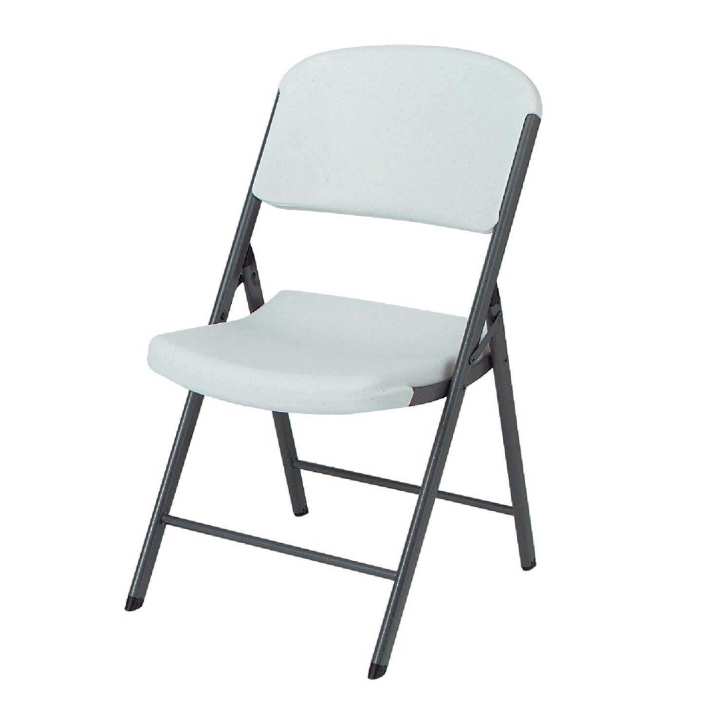 Lifetime Contoured Folding Chair, White Image 1