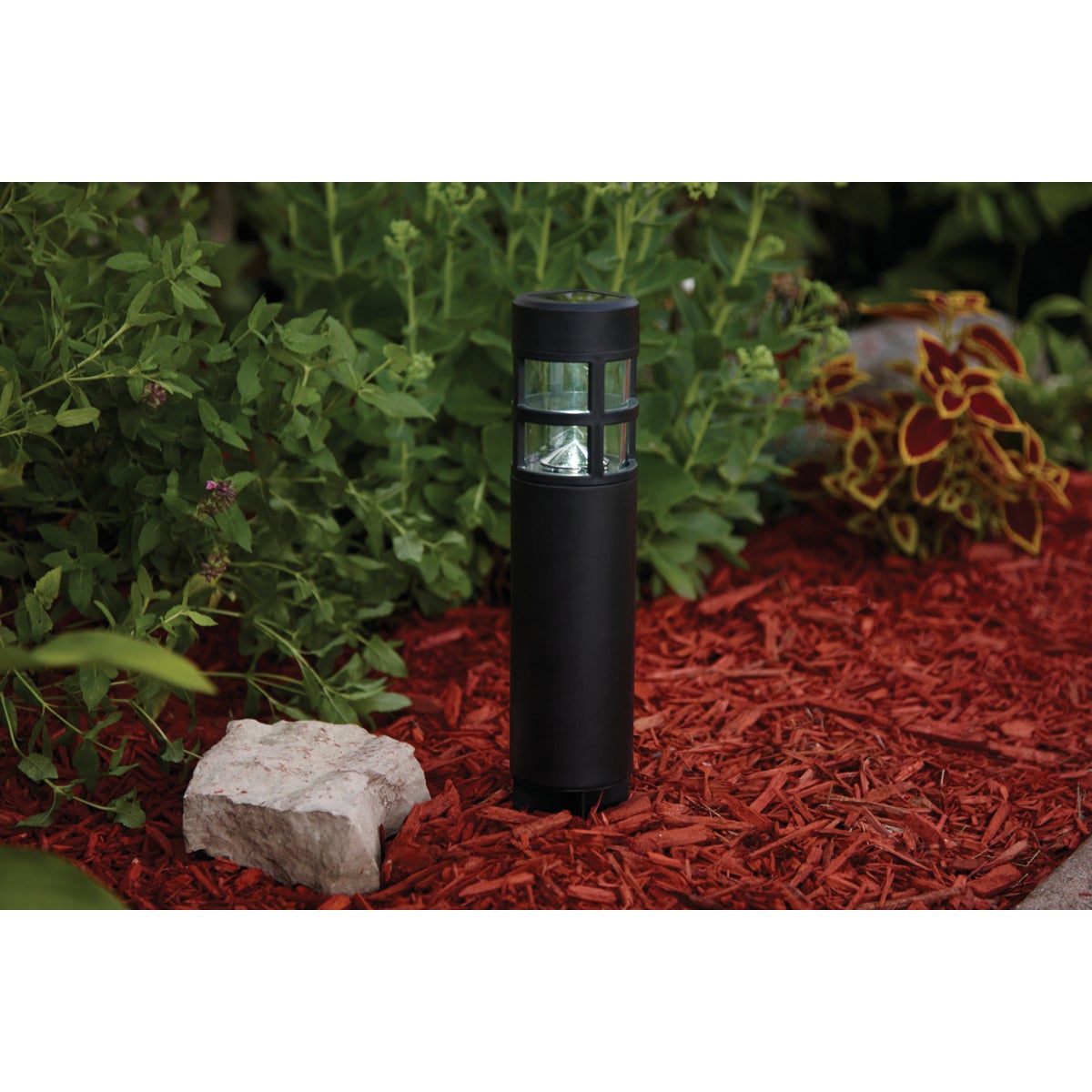 Outdoor Expressions Black 3 Lumens Metal Solar Path Light Image 2