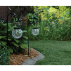 Outdoor Expressions Hanging Glass Globe 30 In. H. Solar Stake Light (2-Pack) Image 2