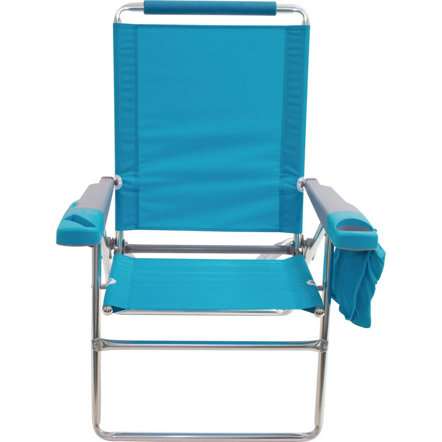Rio Brands 4-Position Aluminum Folding Beach Chair with Insulated Pouch Image 4