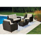 Outdoor Expressions 4-Piece Rattan Chat Set Image 5