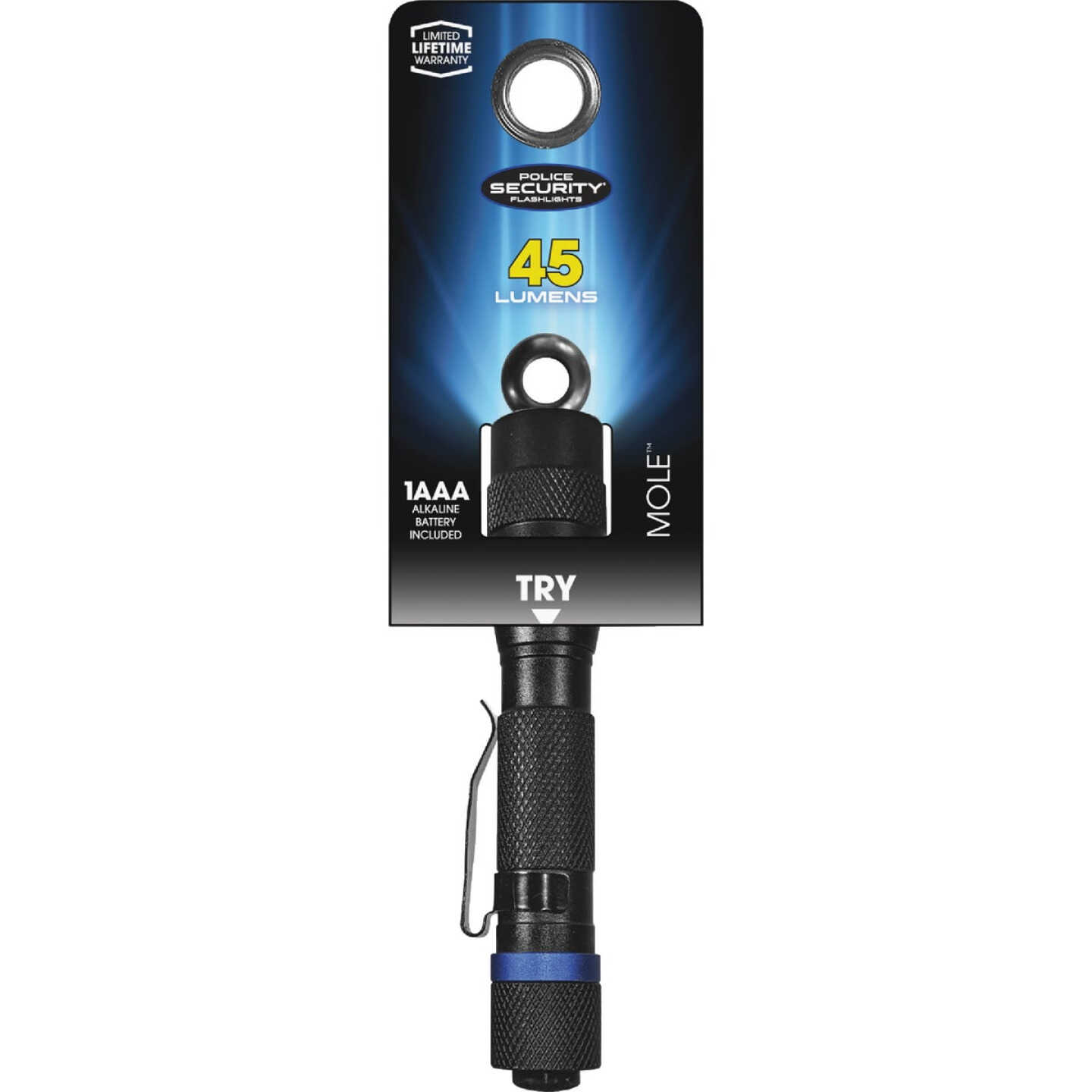 Police Security MOLE Mini 1AAA 45 Lm. LED Flashlight Image 3