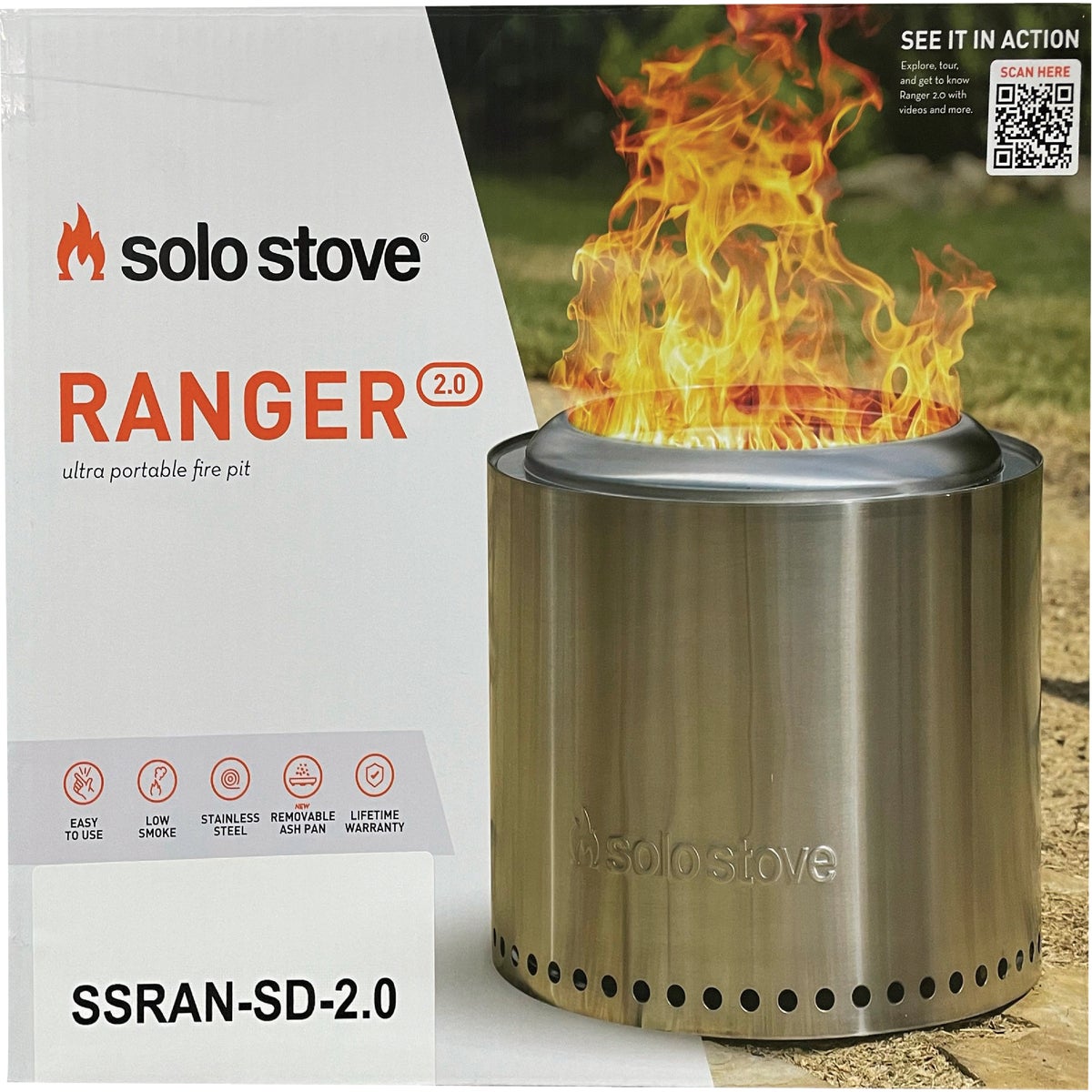 Solo Stove Ranger 2.0 15 In. Round Wood Burning Smokeless Fire Pit with Stand Image 3