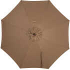 Outdoor Expressions 7.5 Ft. Pulley Brown Market Patio Umbrella with Chrome Plated Hardware Image 3