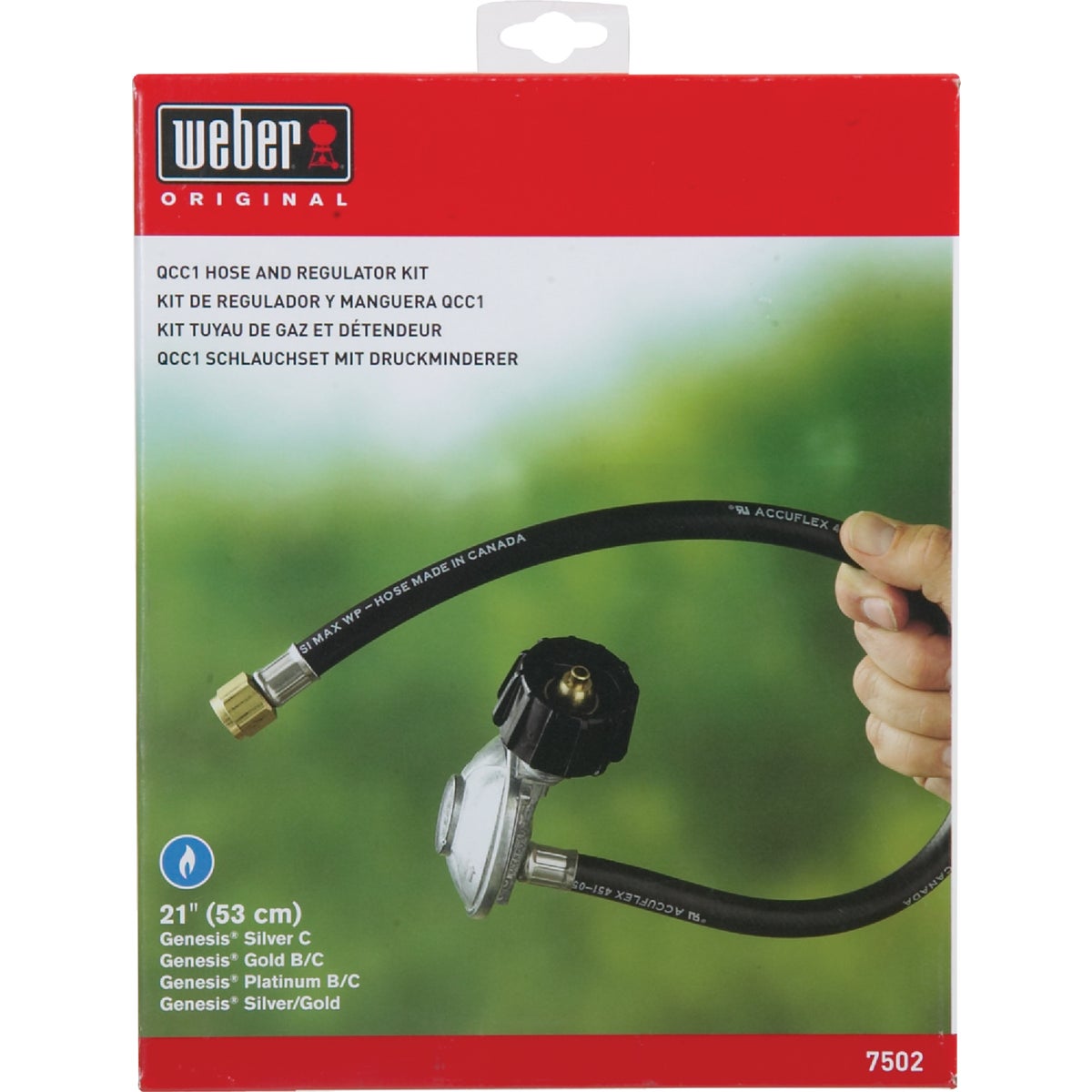 Weber 24 In. Rubber LP Hose & Regulator Image 2