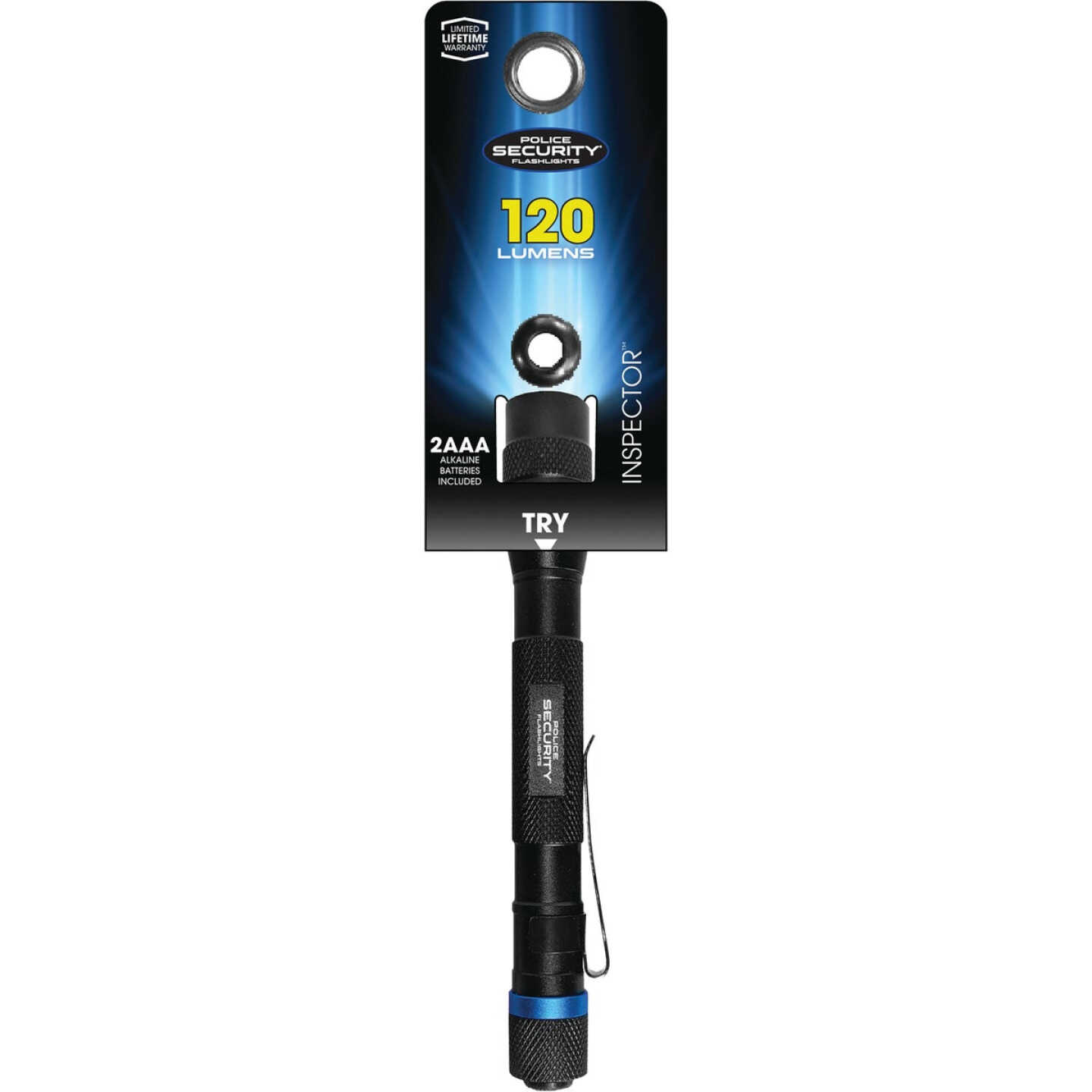 Police Security INSPECTOR 120 Lm. 2AAA Aluminum LED Penlight Image 2