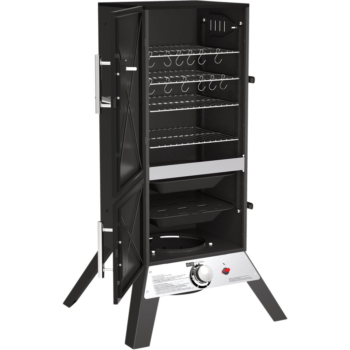 GrillPro 15,000 BTU LP Gas Vertical Propane Smoker Image 3