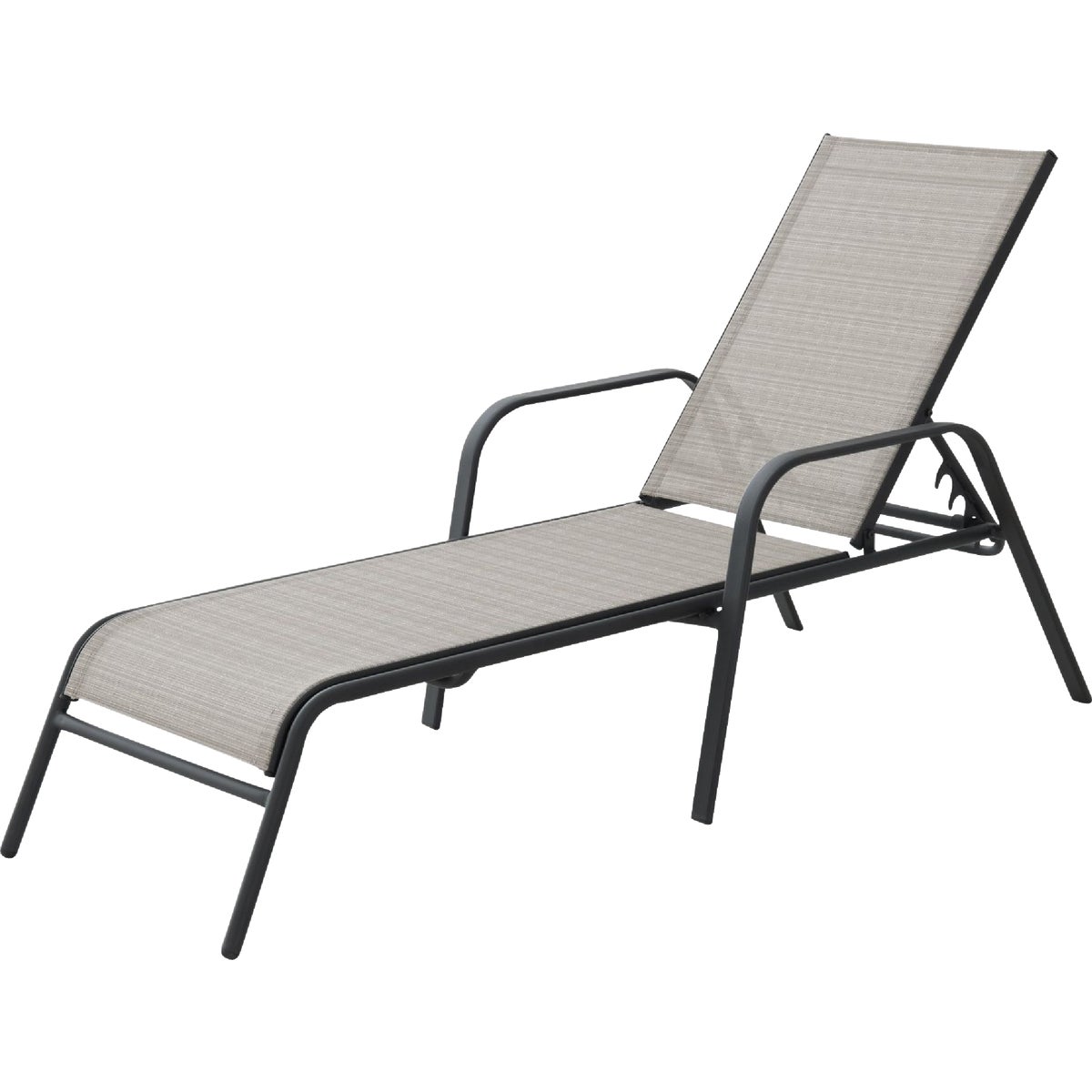 Sunjoy Beige Heavy-Duty Steel Chaise Lounge Chair Image 1