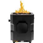 Ukiah Tailgater II 17 In. Black Square Gas Fire Pit with Beat to Music Technology Image 8