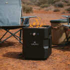 Ukiah Tailgater II 17 In. Black Square Gas Fire Pit with Beat to Music Technology Image 7