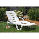 Adams White Resin Adjustable Chaise Lounge Image 2