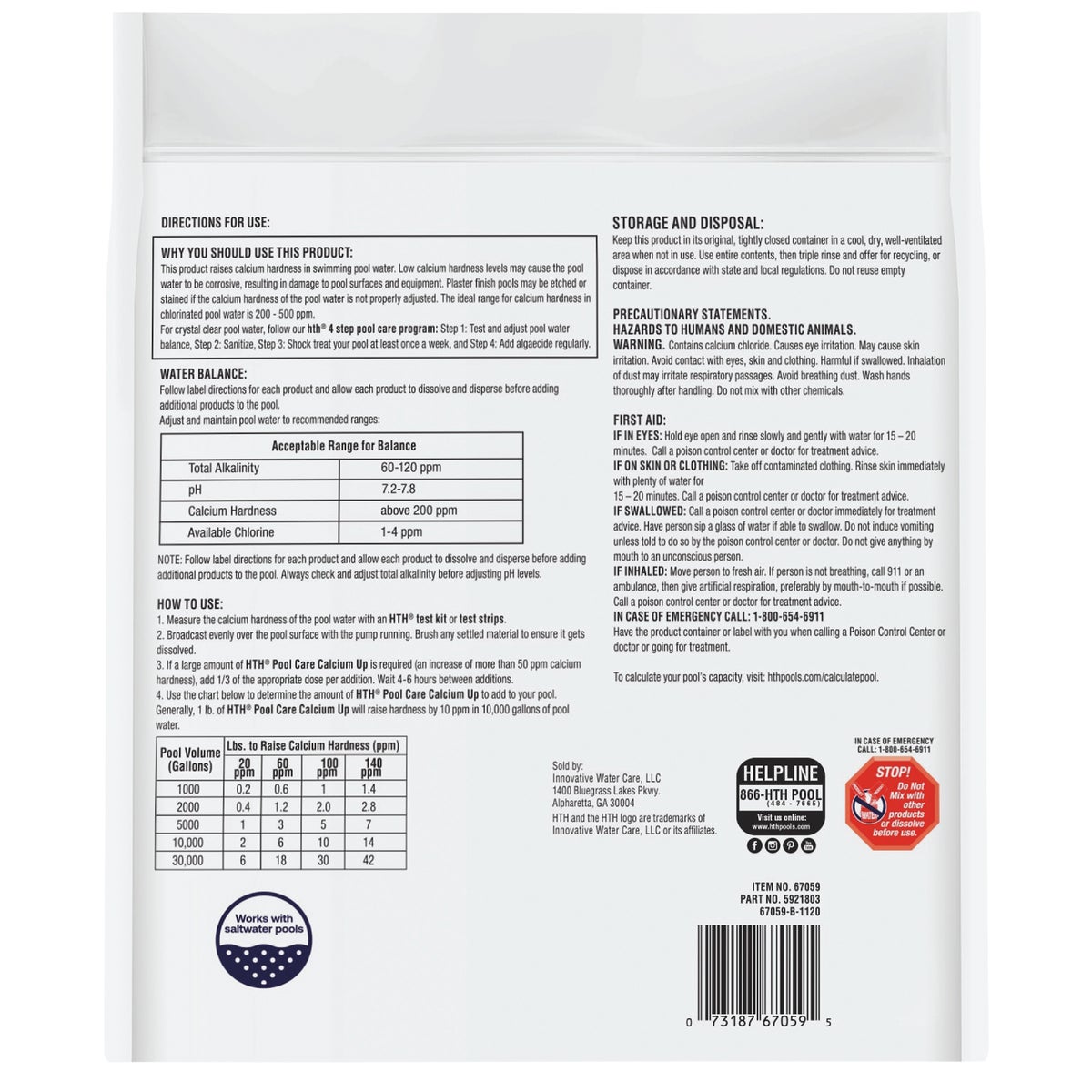 HTH Pool Care Hardness Up 4 Lb. Calcium Hardness Increaser Image 2
