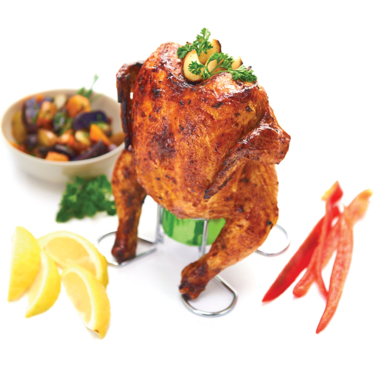 GrillPro Heavy-Duty Chrome Chicken Roaster Image 2