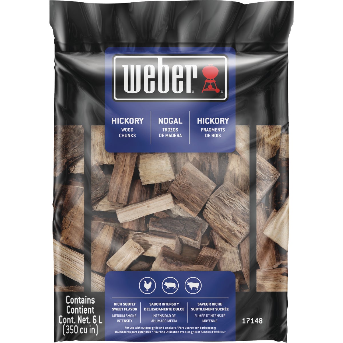 Weber 350 Cu. In. Hickory Wood Chunks