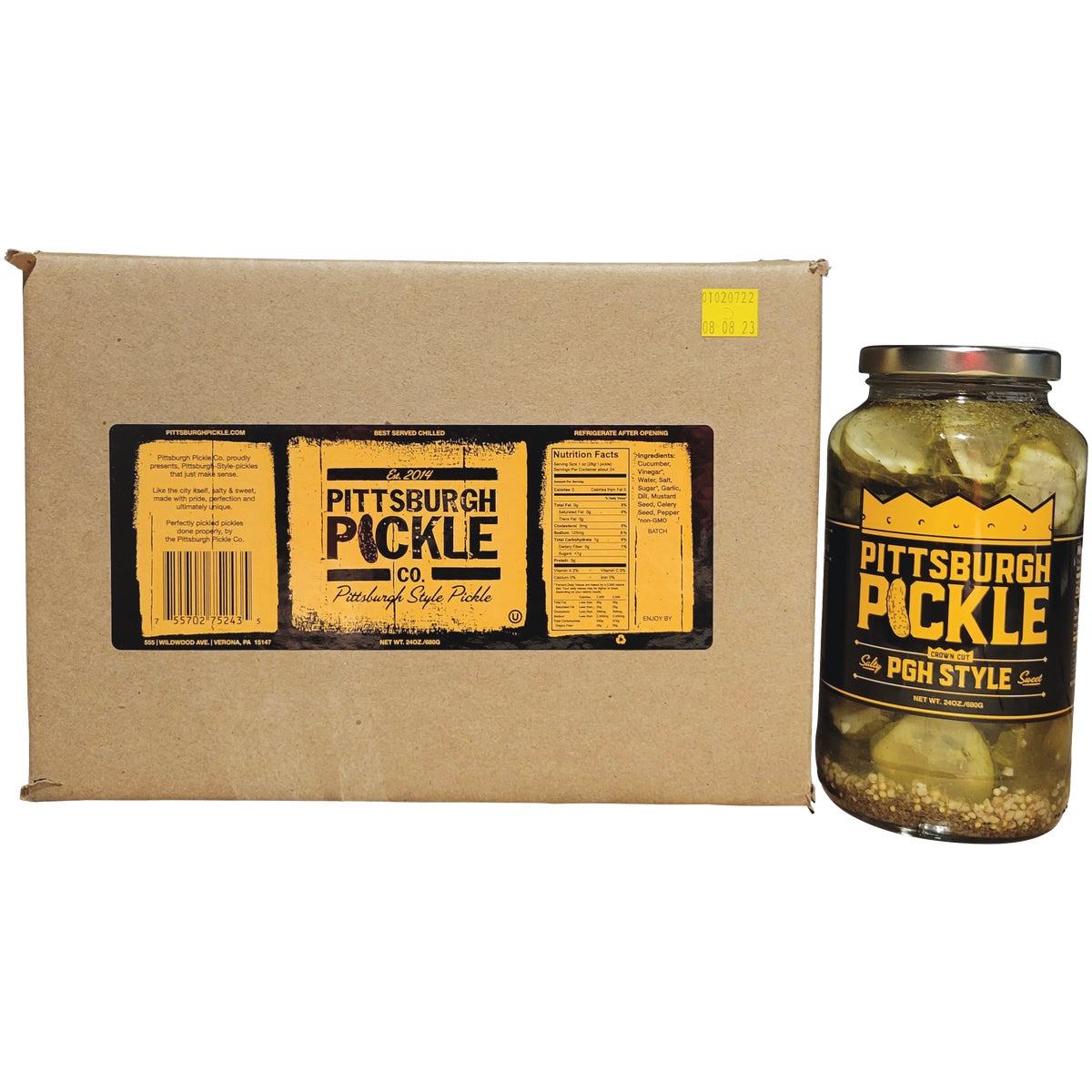 Pittsburgh Pickle Company PGH Style 24 Oz. Pickle Chips Image 2
