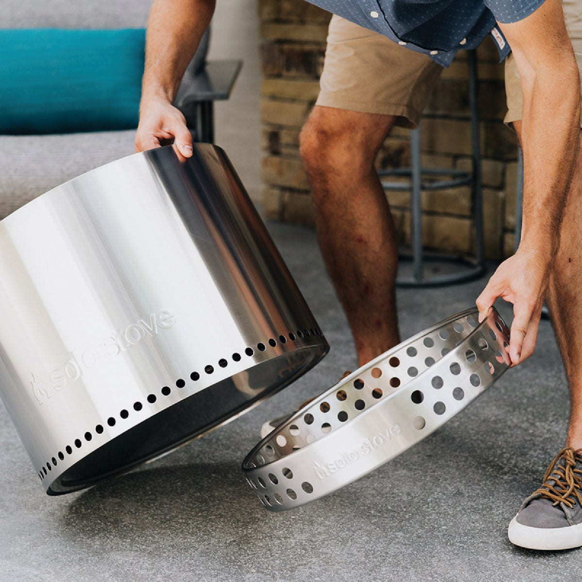 Solo Stove Bonfire 2.0 19.5 In. Round Wood Burning Smokeless Fire Pit with Stand Image 3