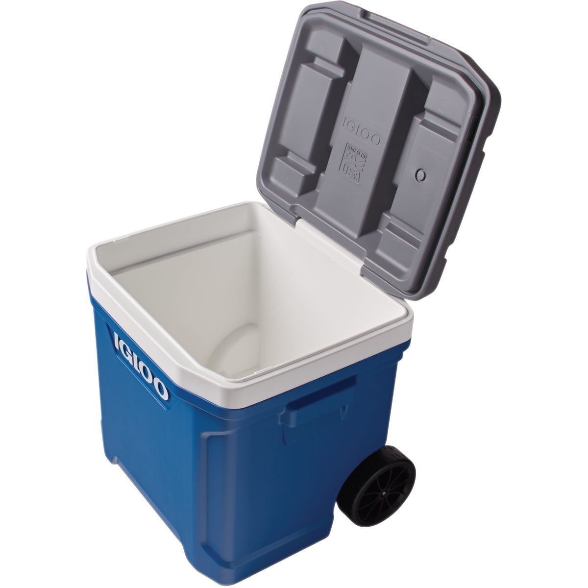 Igloo Latitude 60 Qt. 2-Wheeled Cooler, Indigo Blue & Meteorite Image 3