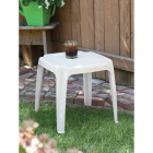 Adams White 16 In. Square Resin Side Table Image 2