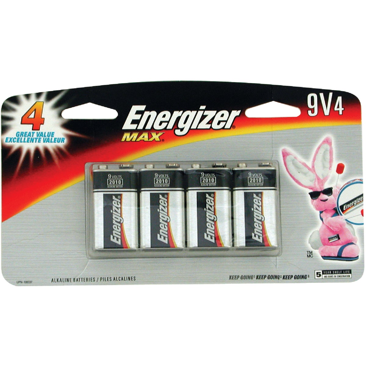Energizer Max 9V Alkaline Battery (4-Pack) Image 2