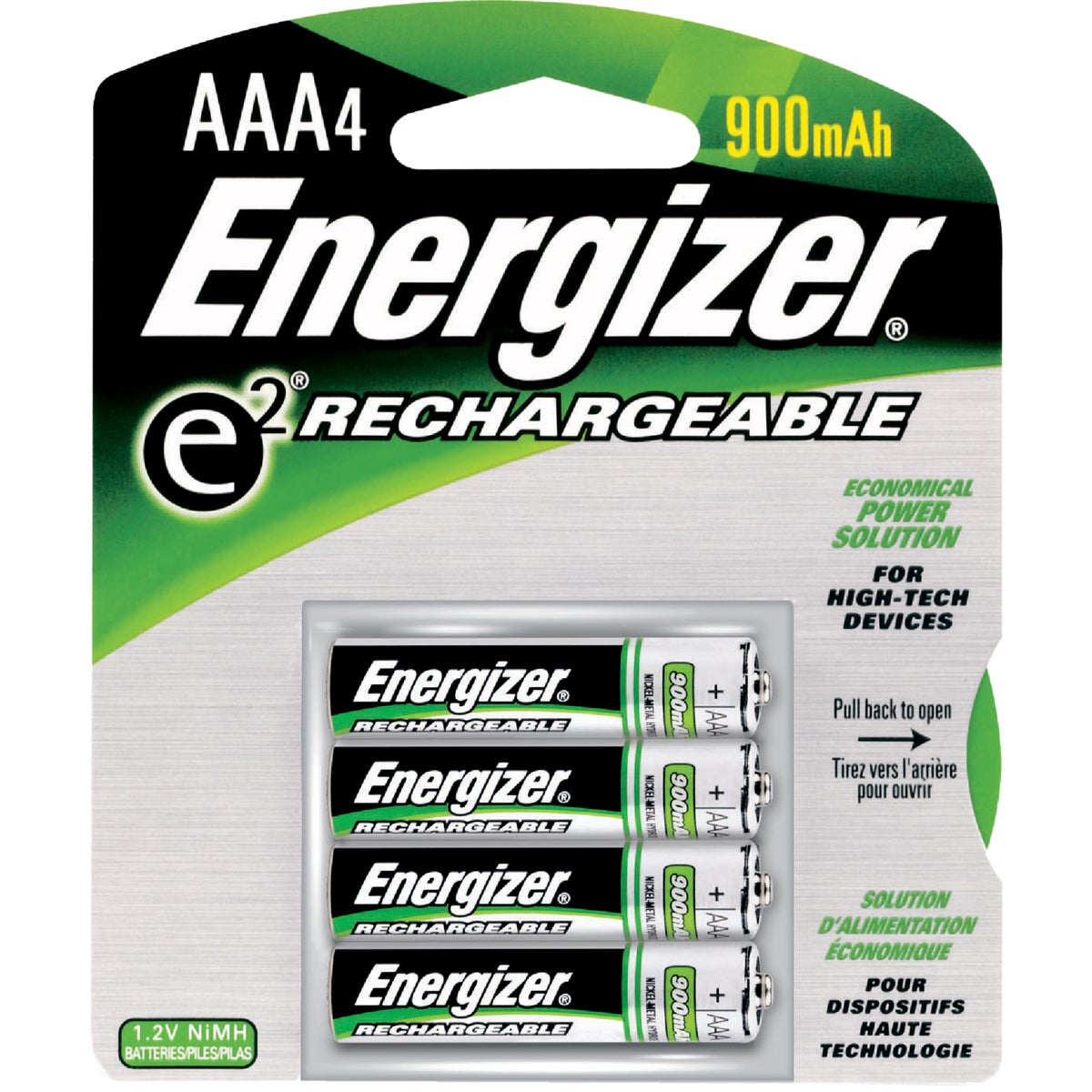 Energizer AAA 800 mAh Rechargeable Batteries (4-Pack) Image 1