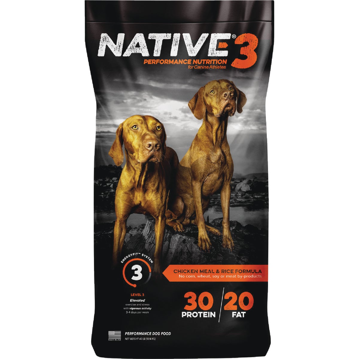 Native Level 3 Performance Nutrition 40 Lb. Dry Dog Food