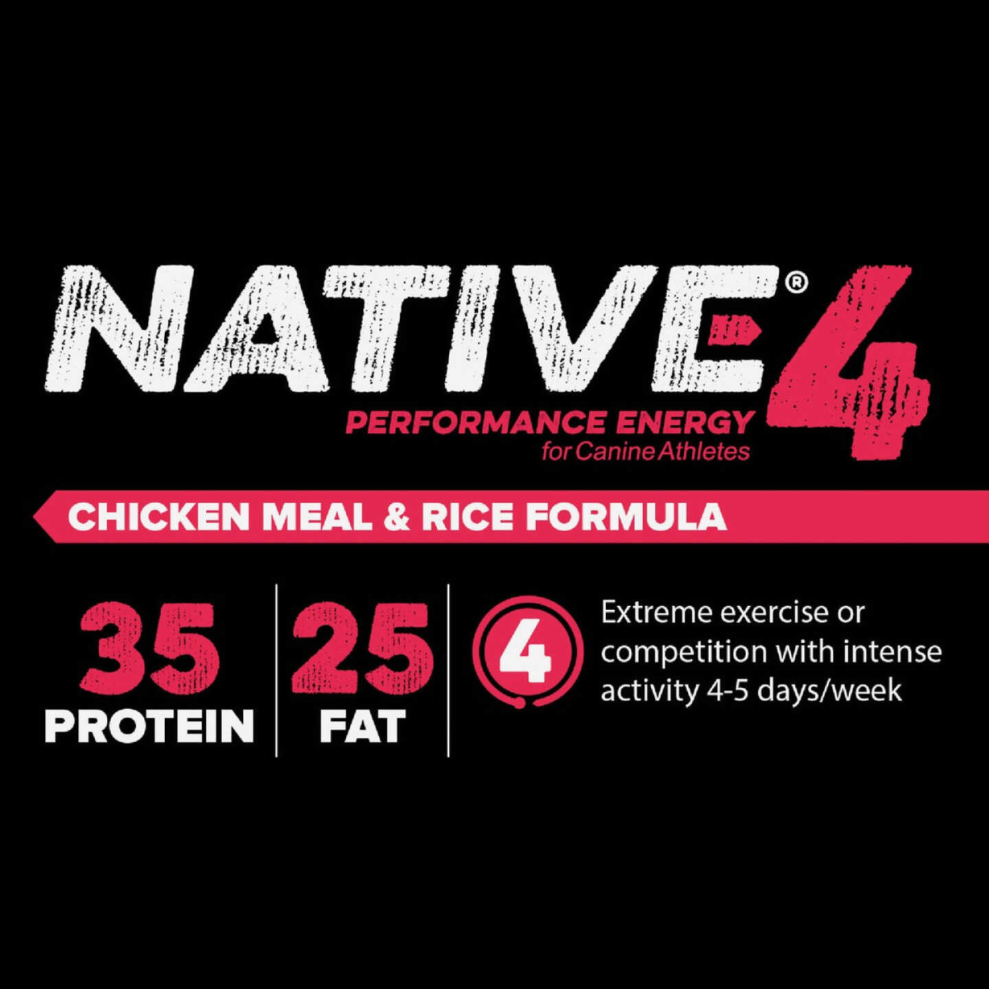 Native Level 4 Performance Nutrition 40 Lb. Dry Dog Food Image 2