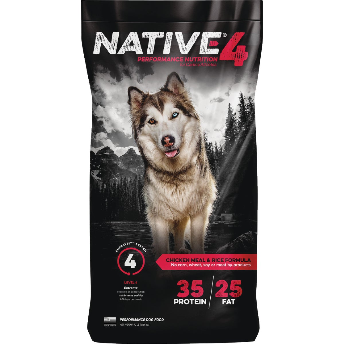Native Level 4 Performance Nutrition 40 Lb. Dry Dog Food