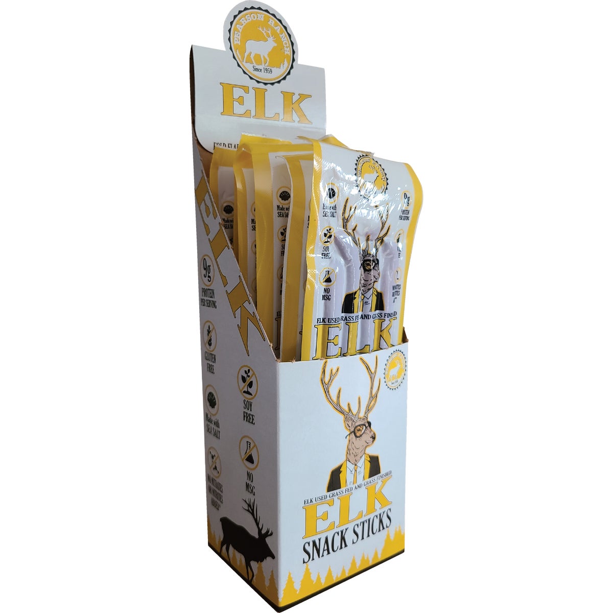 Pearson Ranch Jerky 4 Oz. Elk Hickory Multi-Pack Snack Stick Jerky Image 3