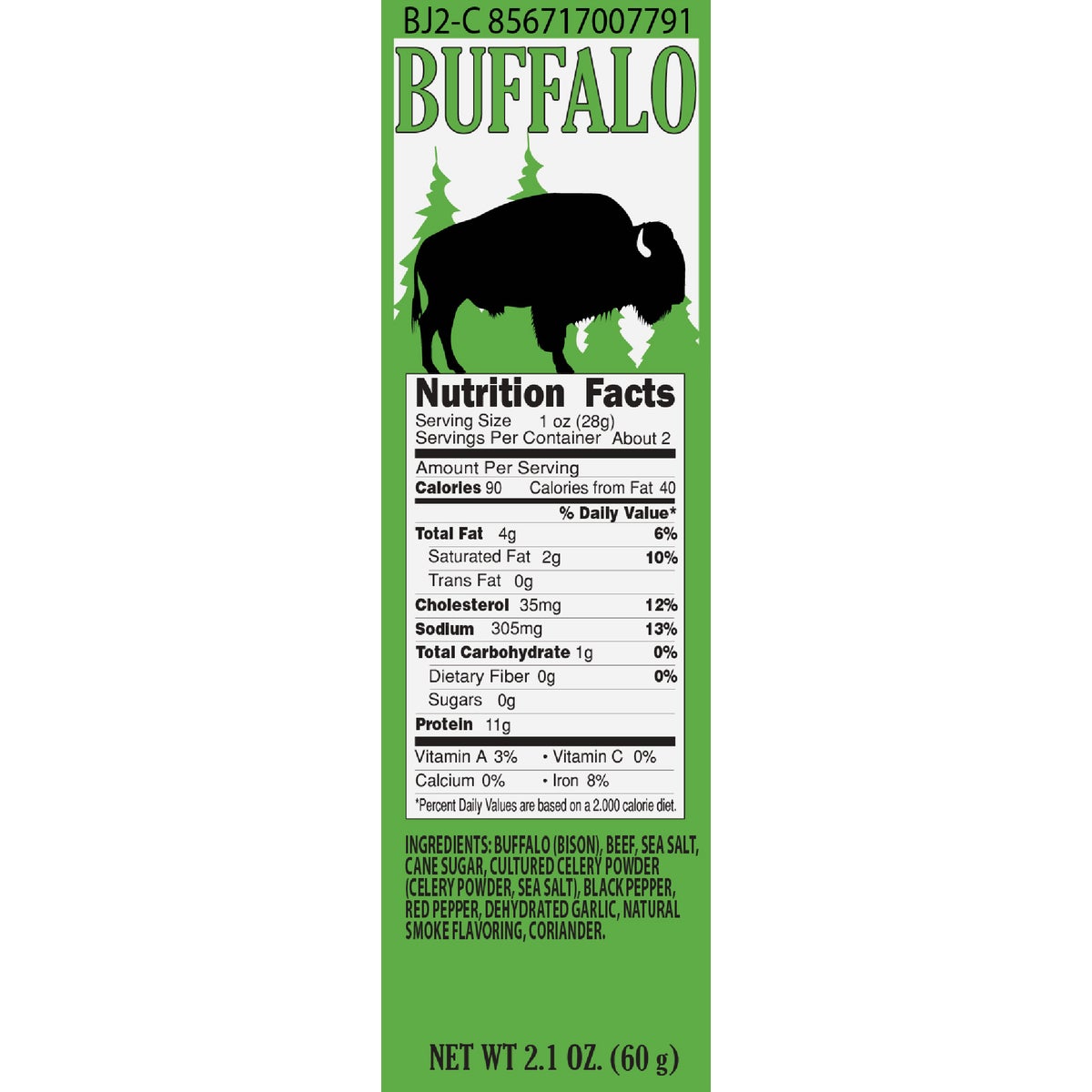 Pearson Ranch Jerky 2.1 Oz. All-Natural Buffalo Jerky Image 3